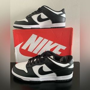 NIKE DUNK LOW PANDA Black/White Mens Size 12 Brand New With Box